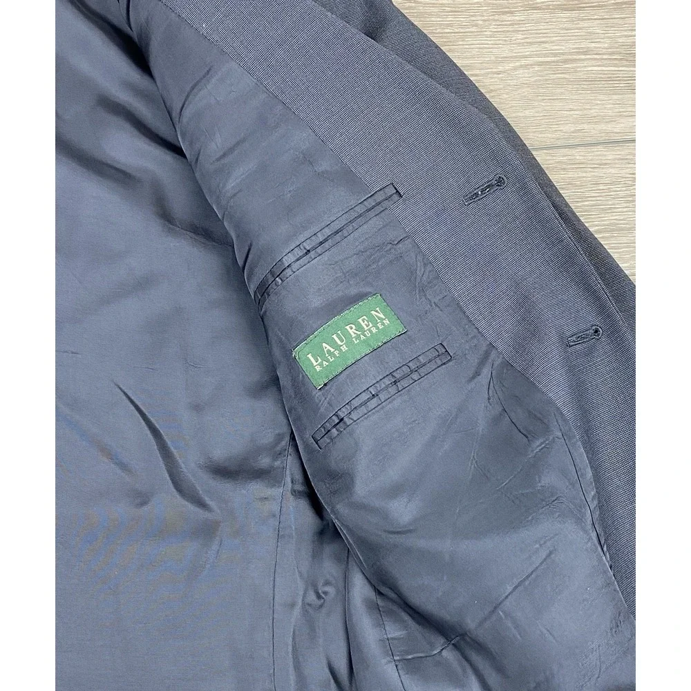 Lauren Ralph Lauren Men's Wool‎ 3 Button Suit Jacket Blue 47